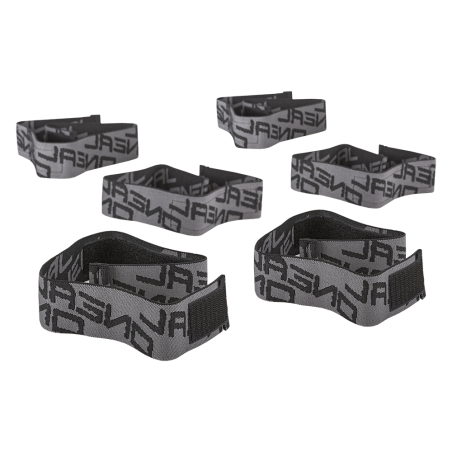 0256E-100 Set di cinghie elastiche di ricambio per ginocchiere per pistola a pompa nere (set per 1 p