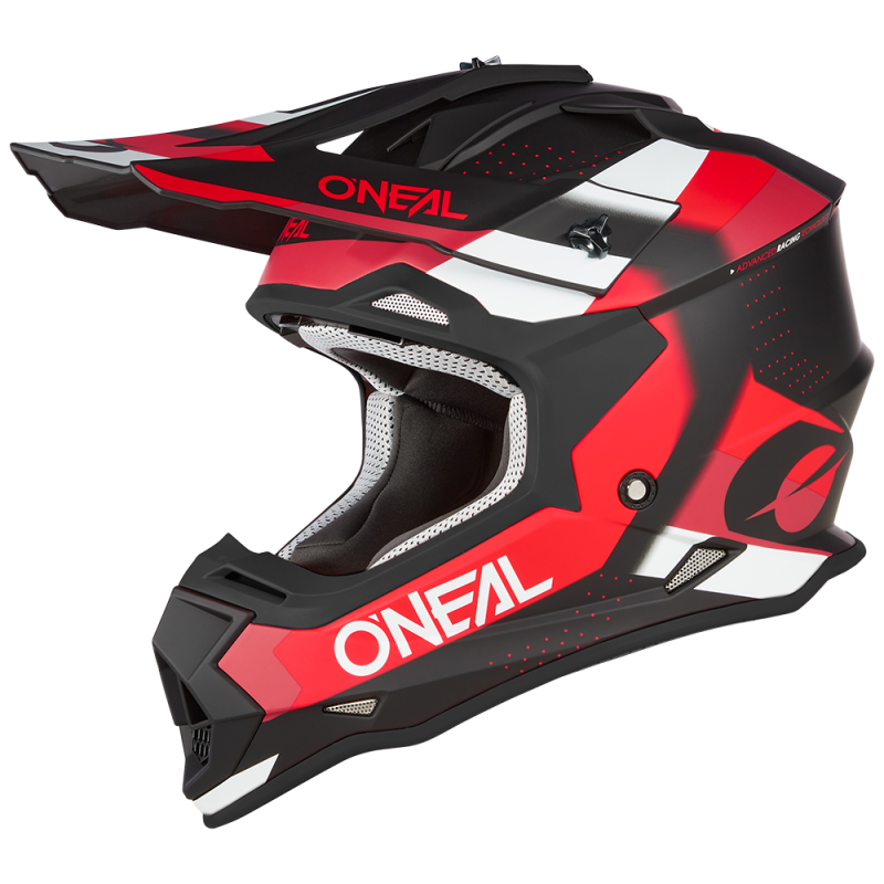 0200-103 Casco 2SRS SPYDE nero/rosso/bianco M (57/58 cm)