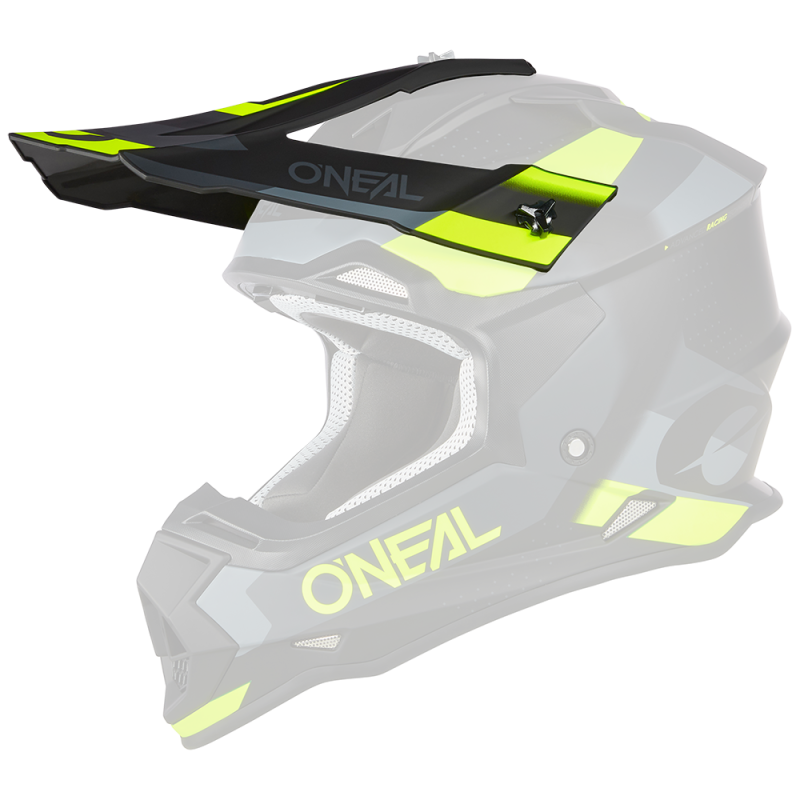 0200-140 Casco Visor 2SRS SPYDE nero/grigio/giallo neon