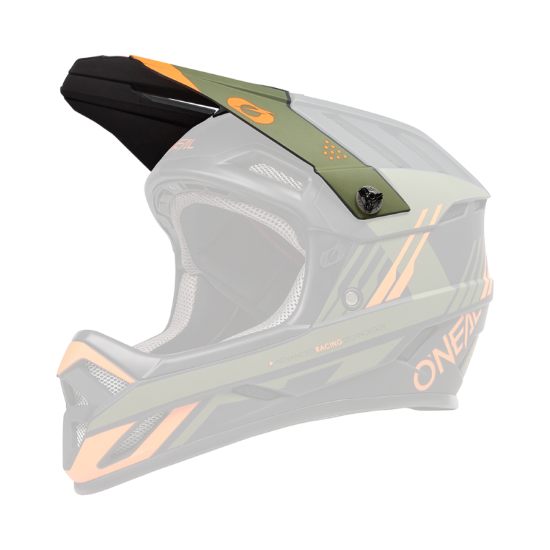 0500-730 Visiera BACKFLIP Casco STRIKE nero/arancione/oliva