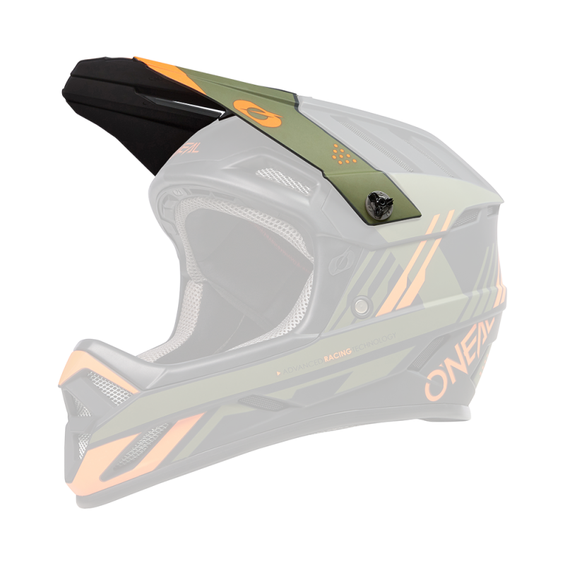 0500-730 Visiera BACKFLIP Casco STRIKE nero/arancione/oliva