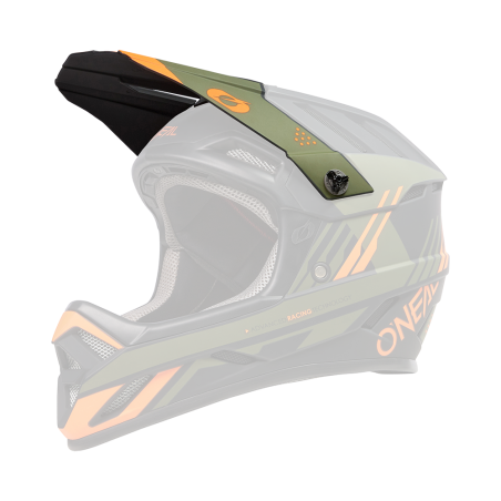 0500-730 Visiera BACKFLIP Casco STRIKE nero/arancione/oliva
