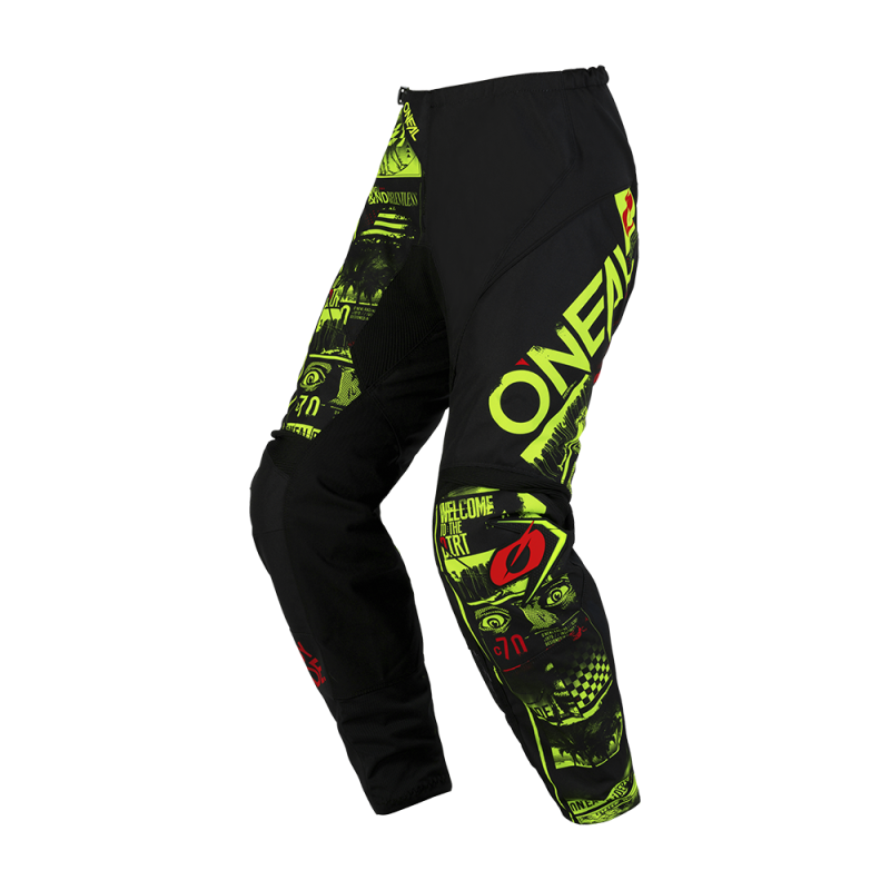 E022-4232 Pantaloni ELEMENT ATTACK nero/giallo neon 32/48