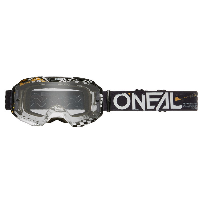 6029-100 B-10 Goggle ATTACK nero/bianco - trasparente