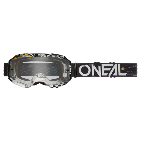 6029-100 B-10 Goggle ATTACK nero/bianco - trasparente