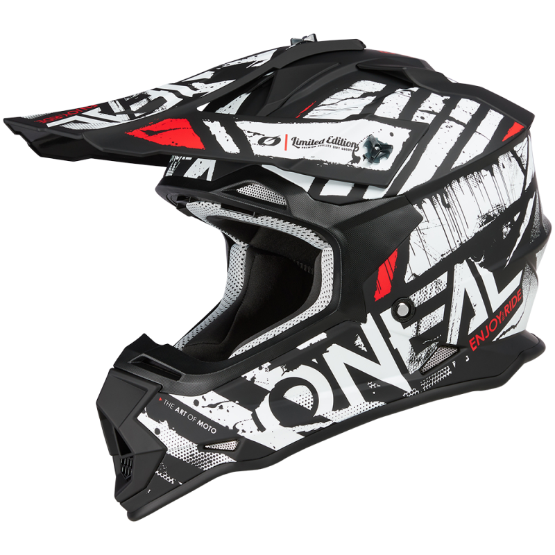 0200-164 Casco 2SRS GLITCH nero/bianco L (59/60 cm)