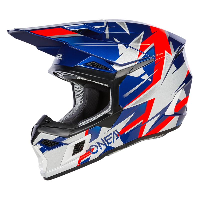 0625-114 Casco 3SRS RIDE blu/bianco/rosso L (59/60 cm)