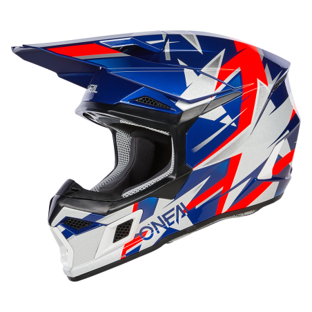 0625-116 Casco 3SRS RIDE blu/bianco/rosso XXL (63/64 cm)