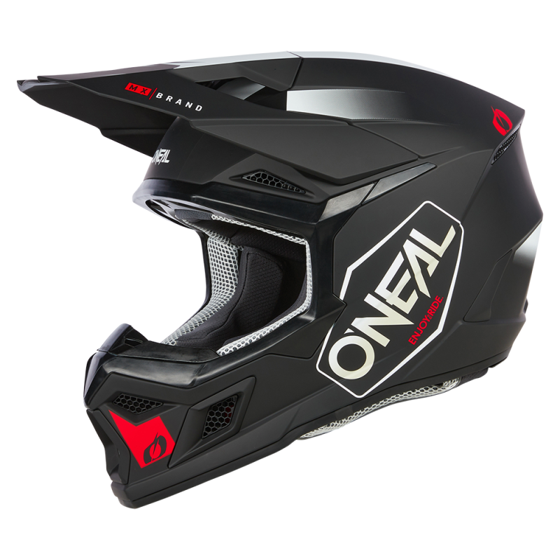 0625-194 Casco 3SRS HEXX nero/bianco/rosso L (59/60 cm)