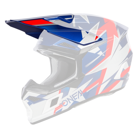 0625-110 Casco Visor 3SRS RIDE blu/bianco/rosso