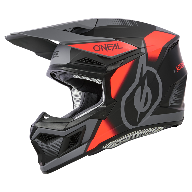 0625-253 Casco 3SRS VISION nero/rosso/grigio M (57/58 cm)
