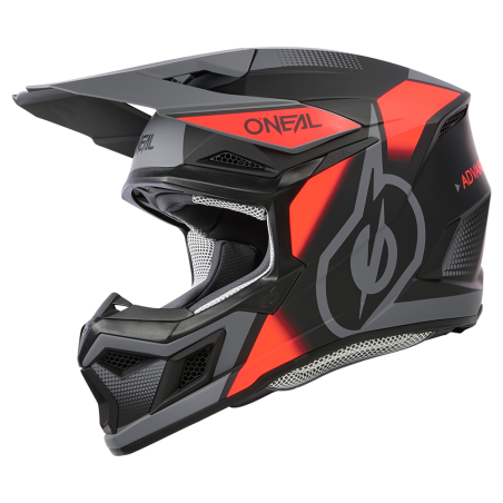 0625-253 Casco 3SRS VISION nero/rosso/grigio M (57/58 cm)