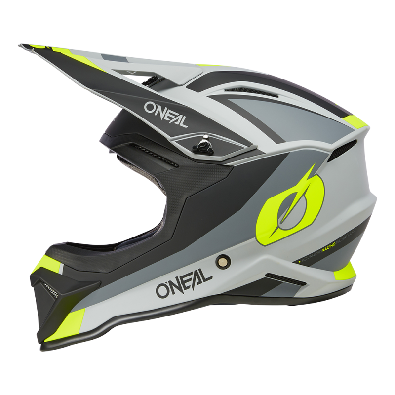 0634-313 Casco 1SRS Youth STREAM nero/giallo neon M (48 cm)