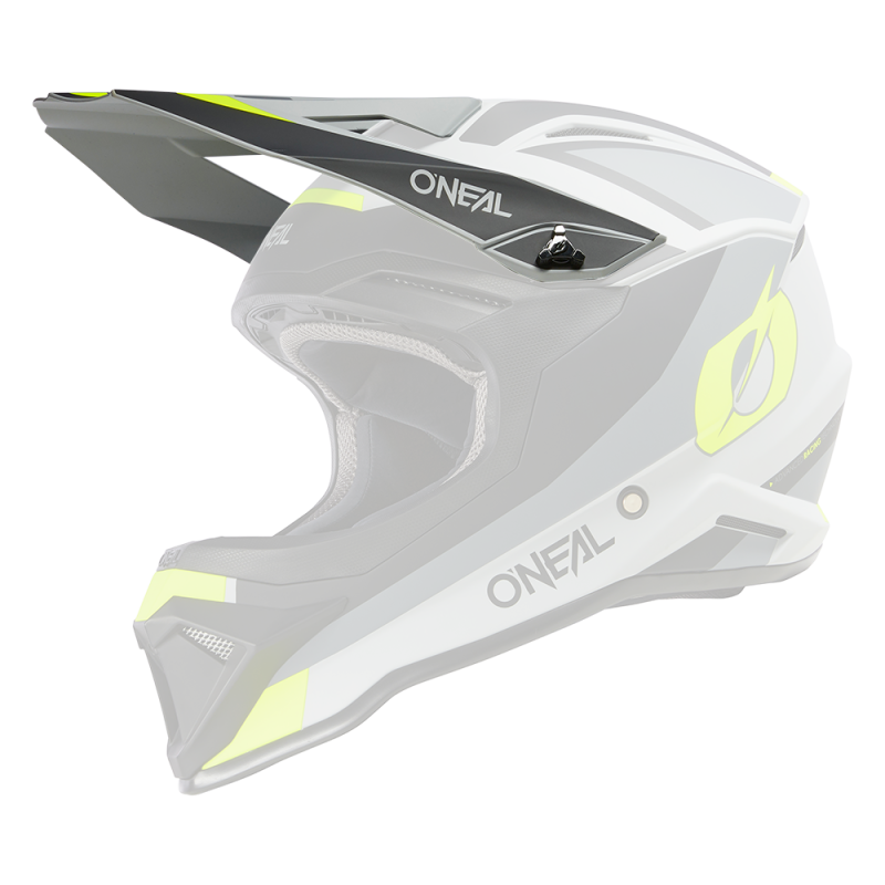0634-310 Casco Visor 1SRS Youth STREAM nero/giallo neon