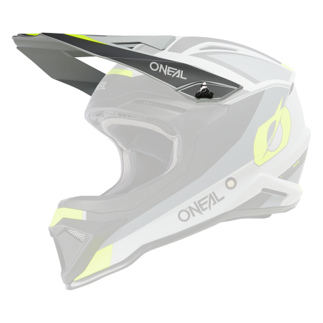 0634-310 Casco Visor 1SRS Youth STREAM nero/giallo neon