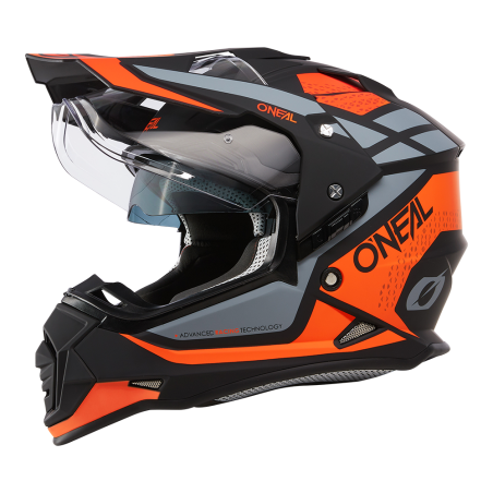 0818-053 Casco SIERRA R arancione/nero/grigio M (57/58 cm)