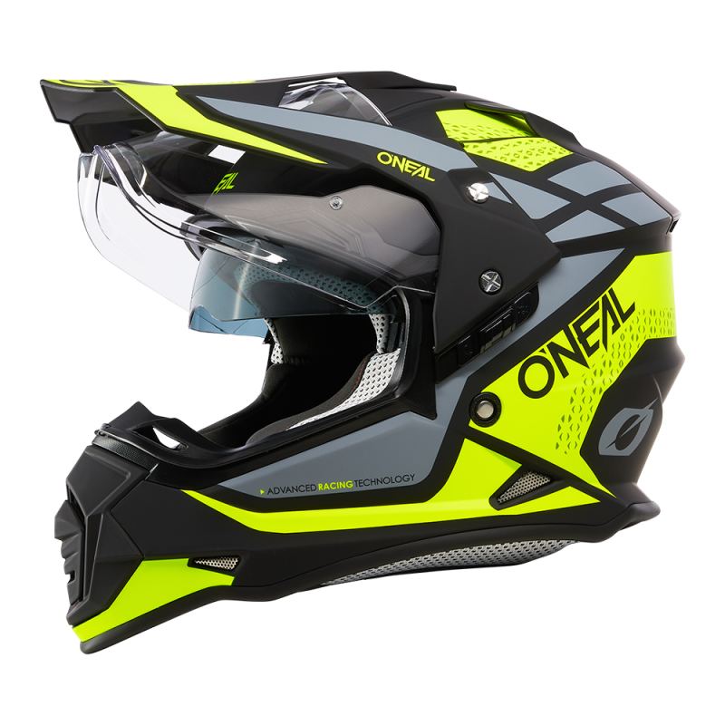 0818-076 Casco SIERRA R giallo neon/nero/grigio XXL (63/64 cm)