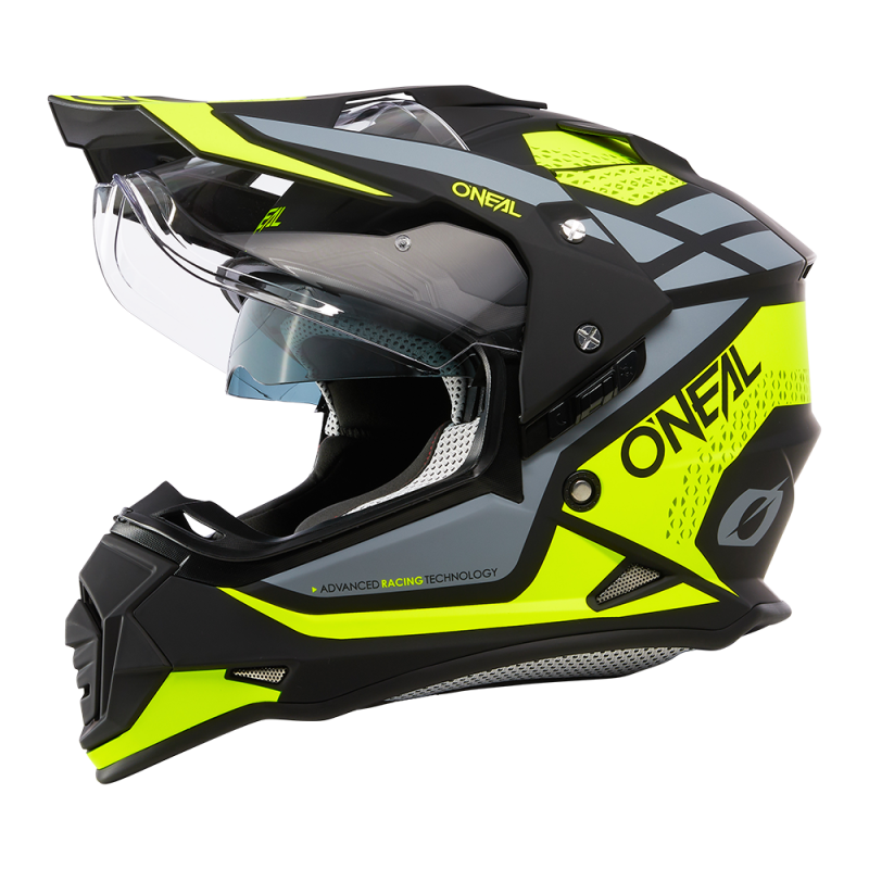 0818-076 Casco SIERRA R giallo neon/nero/grigio XXL (63/64 cm)