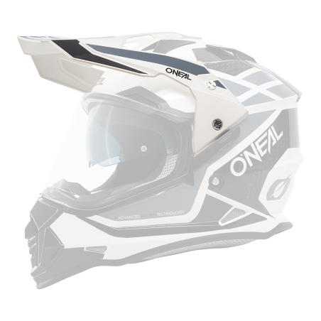 0818-060 Visiera SIERRA Casco R bianco/nero/grigio