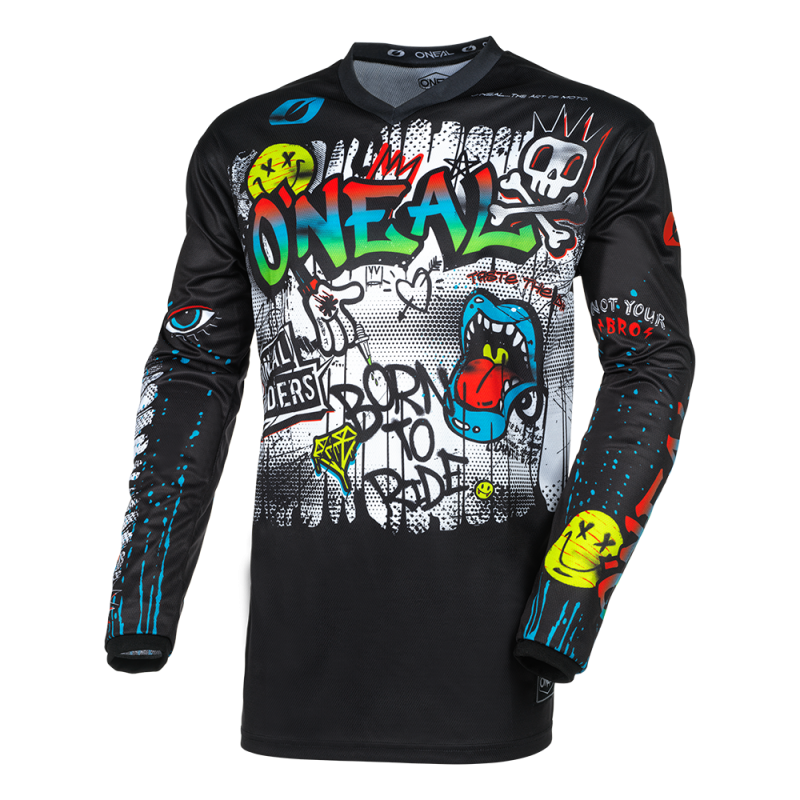 E005-401 Maglia da ragazzo ELEMENT RANCID nera/bianca XS