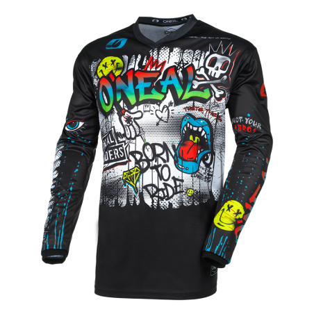 E005-404 Maglia da ragazzo ELEMENT RANCID nera/bianca L