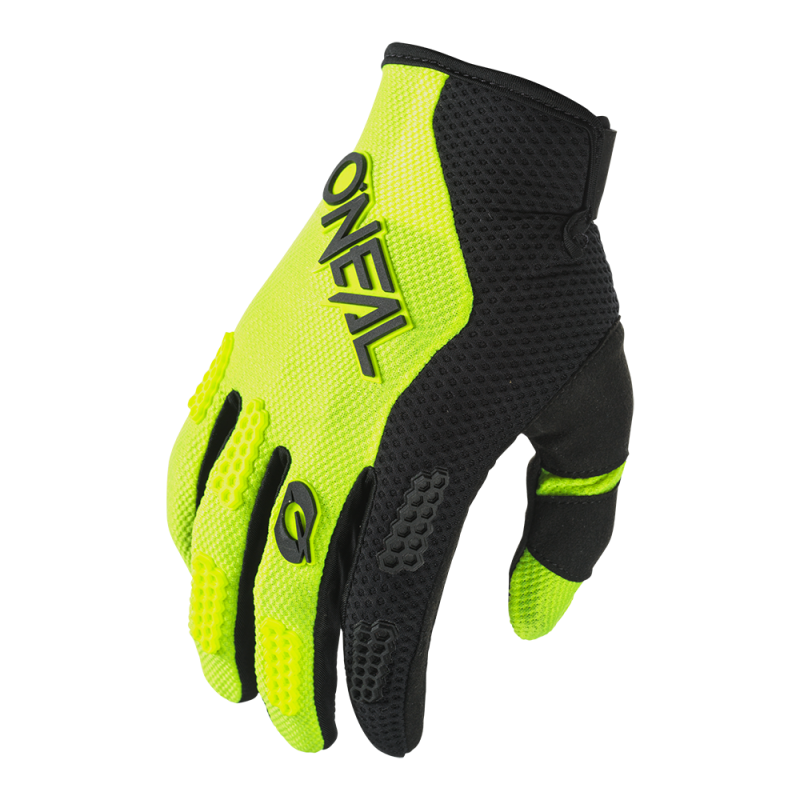 E032-408 Guanto ELEMENT RACEWEAR nero/giallo neon S/8