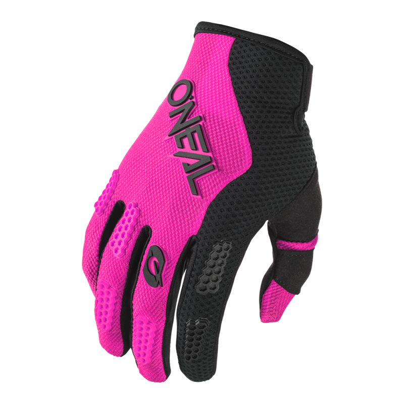 E032-718 Guanto da donna ELEMENT RACEWEAR nero/rosa L/8