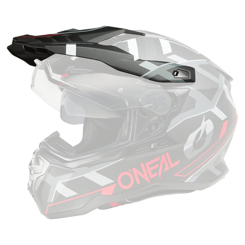 DSRS-120 Casco Visor D-SRS SQUARE nero/rosso/grigio