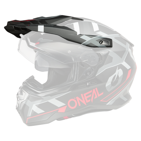 DSRS-120 Casco Visor D-SRS SQUARE nero/rosso/grigio