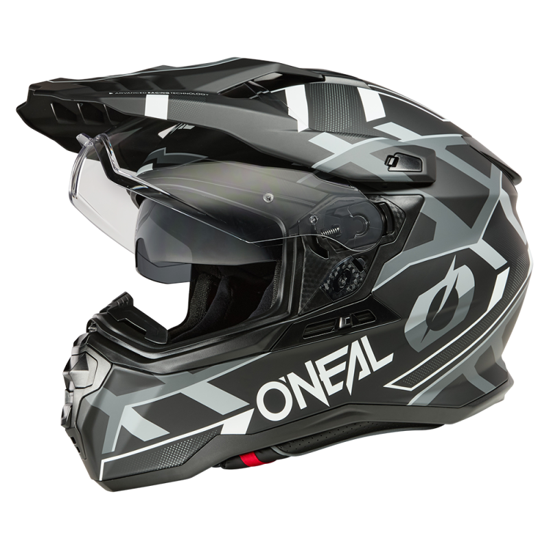 DSRS-135 Casco D-SRS SQUARE nero/bianco/grigio XL (61/62 cm)