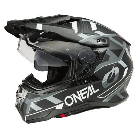 DSRS-135 Casco D-SRS SQUARE nero/bianco/grigio XL (61/62 cm)