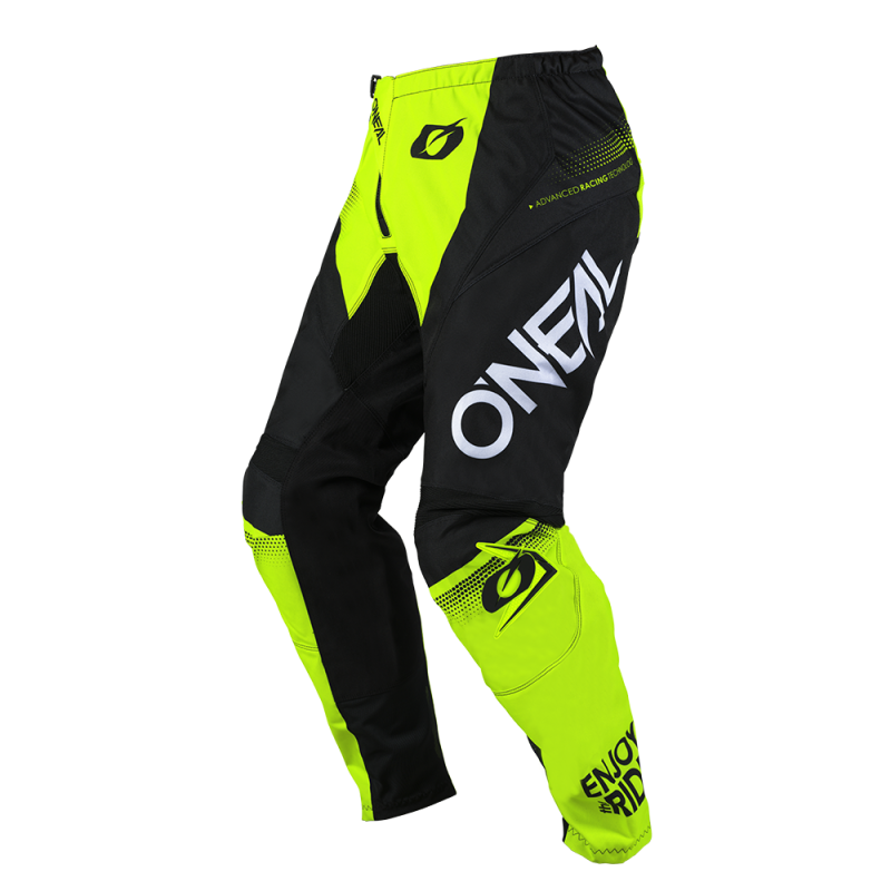 E024-0536 Pantaloni ELEMENT RACEWEAR nero/giallo neon 36/52