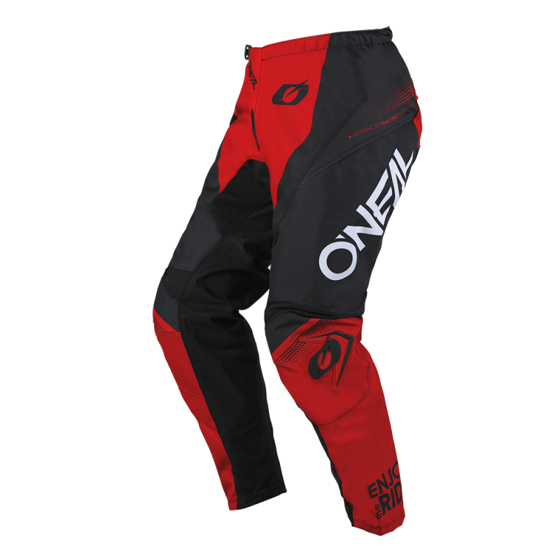 E024-0142 Pantaloni ELEMENT RACEWEAR nero/rosso 42/58
