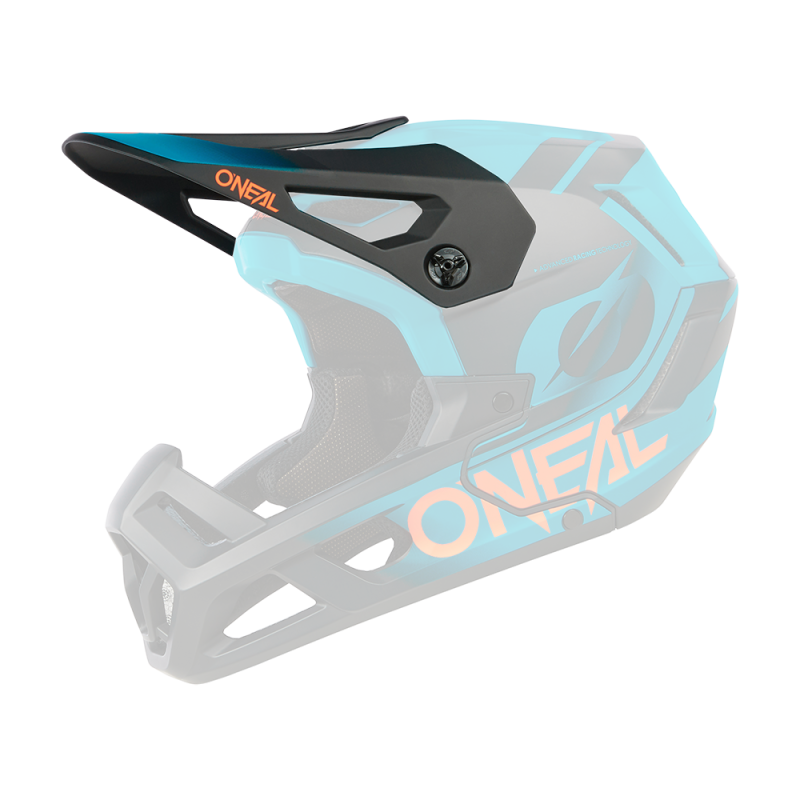 0541-220 Casco Visor SL1 STRIKE nero/verde acqua