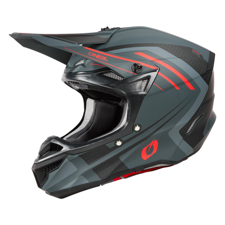 0628-265 Casco 5SRS in poliacrilite SPIKE grigio/rosso XL (61/62 cm)