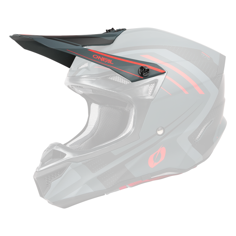 0628-260 Visiera 5SRS in poliacrilite per casco SPIKE grigio/rosso