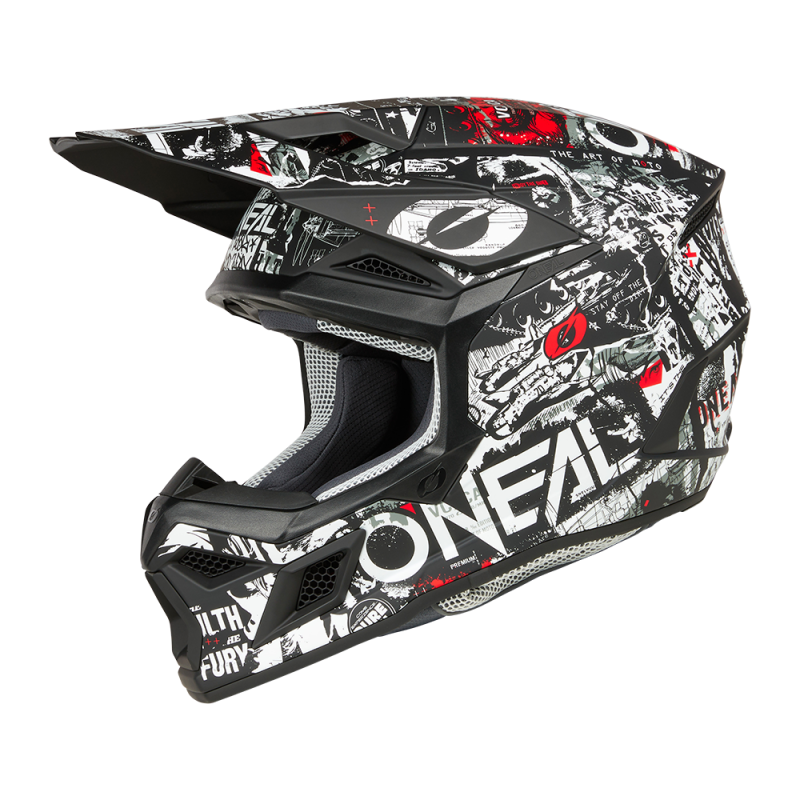 0625-374 Casco 3SRS ATTACK nero/bianco L (59/60 cm)