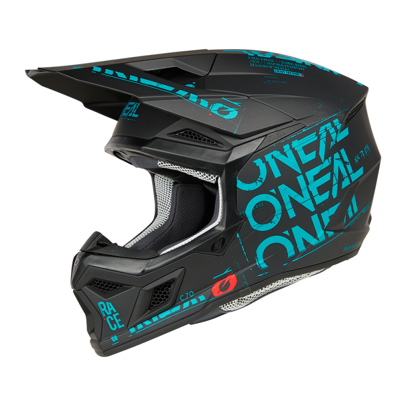 0625-494 Casco 3SRS STATIC nero/verde acqua L (59/60 cm)