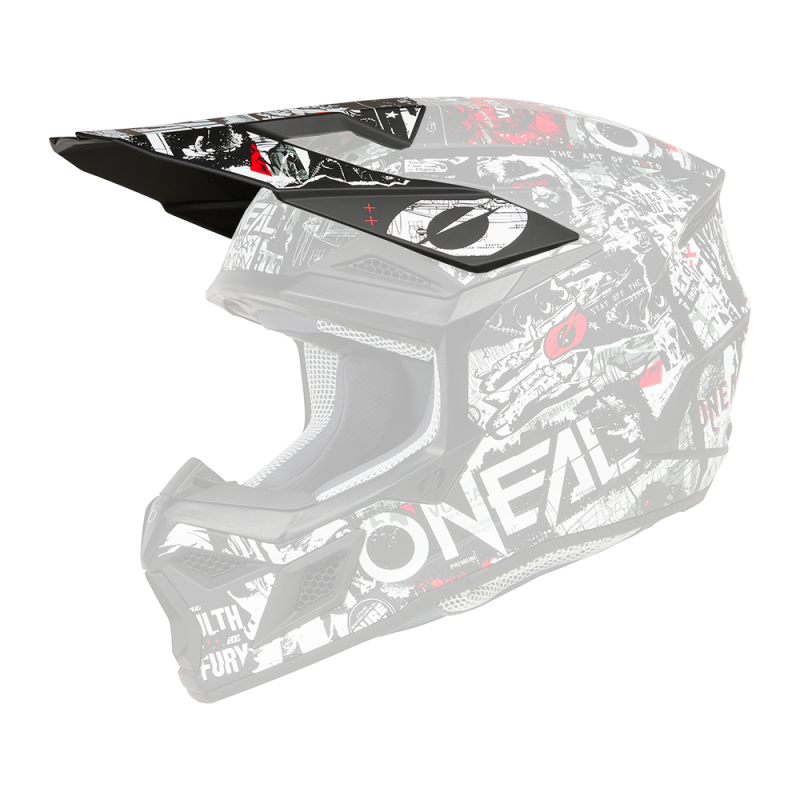0625-370 Casco Visor 3SRS ATTACK nero/bianco