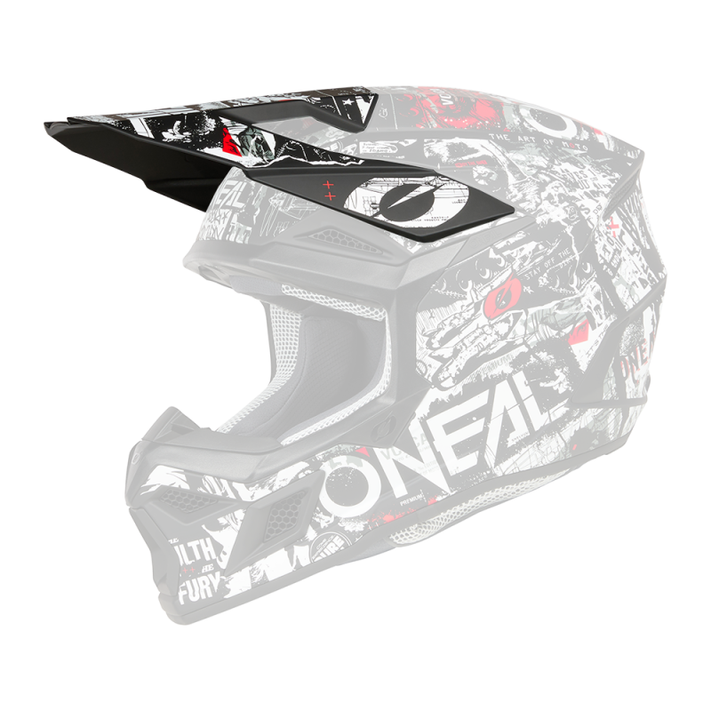 0625-370 Casco Visor 3SRS ATTACK nero/bianco