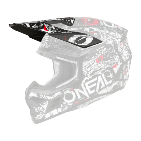 0625-370 Casco Visor 3SRS ATTACK nero/bianco