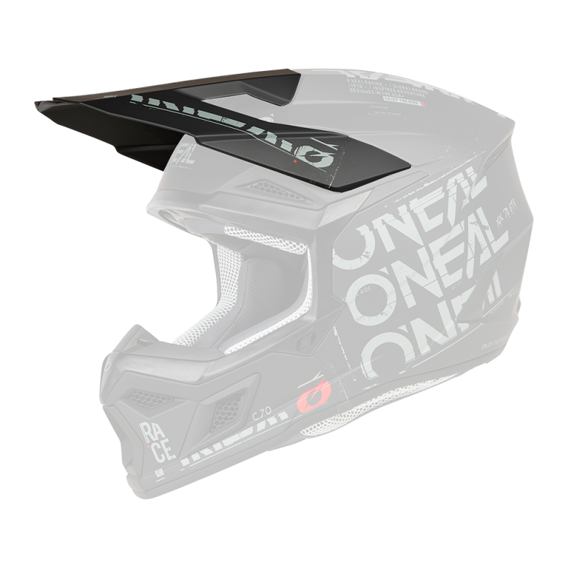 0625-470 Casco Visor 3SRS STATIC nero/grigio