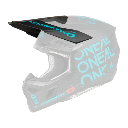 0625-490 Casco Visor 3SRS STATIC nero/verde acqua