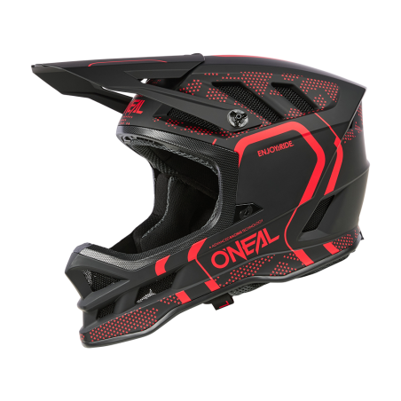 0453-084 Casco BLADE Polyacrylite STRIKE nero/rosso L (59/60 cm)