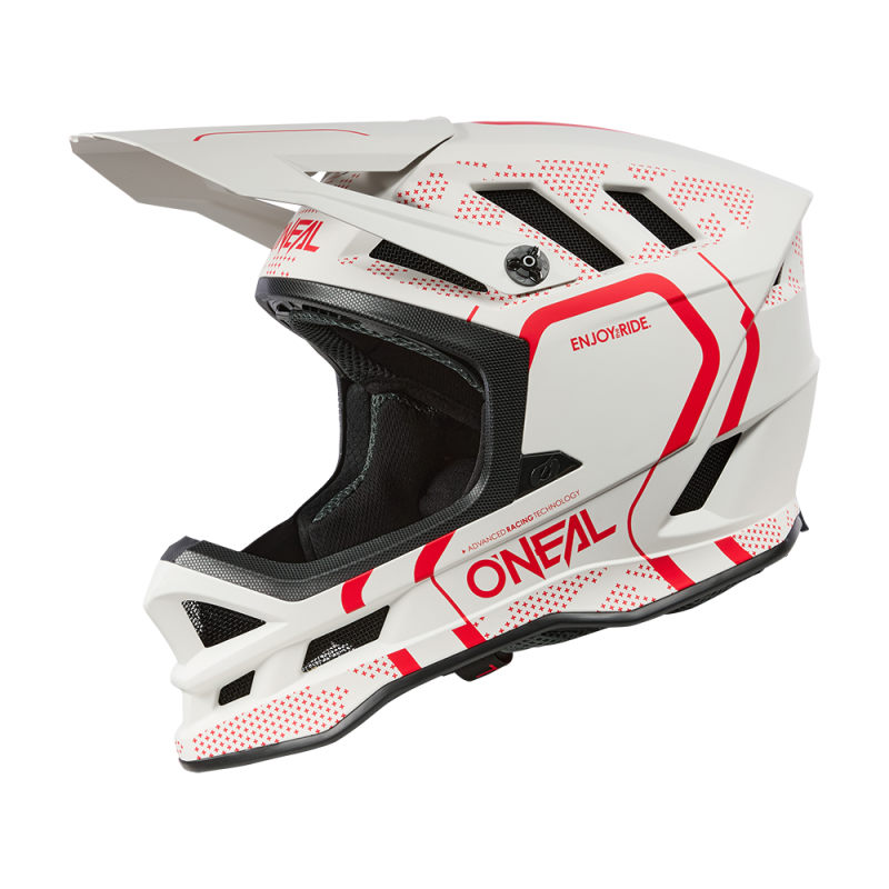 0453-065 Casco BLADE Polyacrylite STRIKE bianco/rosso XL (61/62 cm)