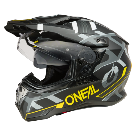 DSRS-144 Casco D-SRS SQUARE nero/giallo neon/grigio L (59/60 cm)