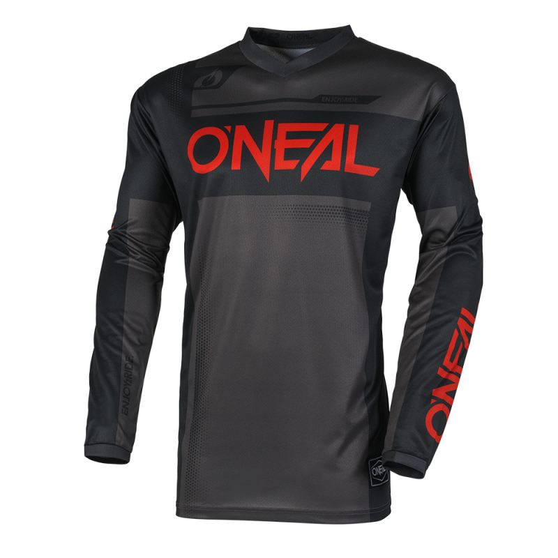 E006-075 Maglia da ragazzo ELEMENT RACEWEAR nera/grigia/rossa XL