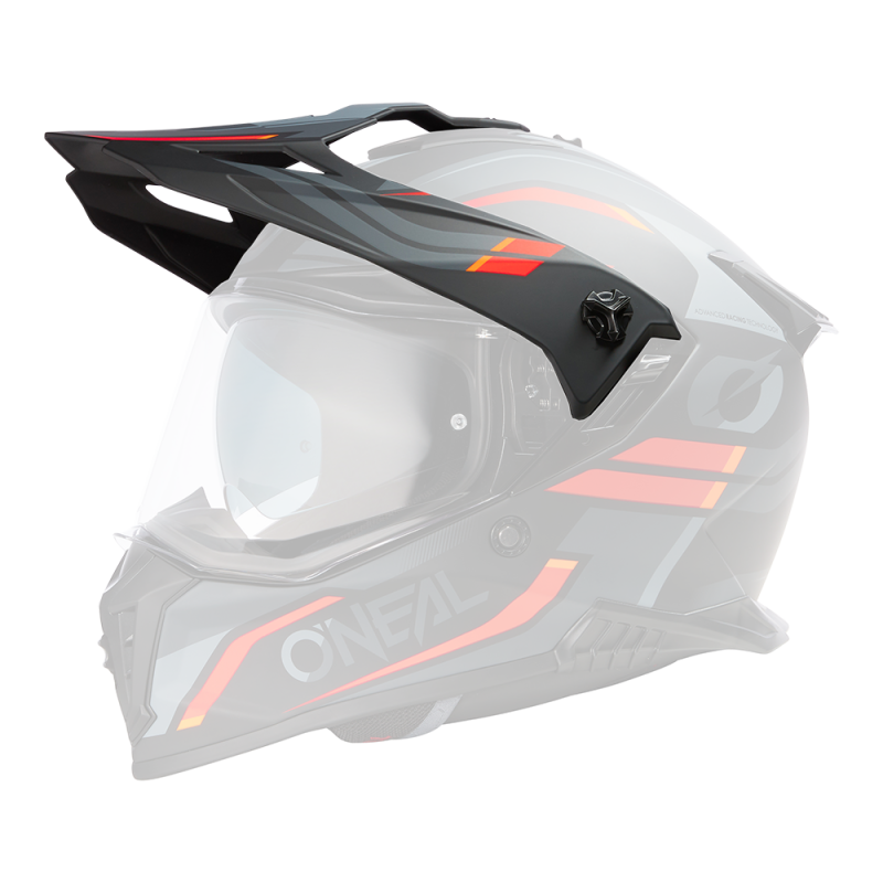 ASRS-100 Casco Visor A-SRS SPIKE nero/grigio/rosso