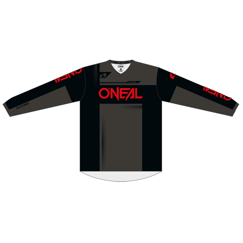 E006-071 Maglia da ragazzo ELEMENT RACEWEAR nera/grigia/rossa XS