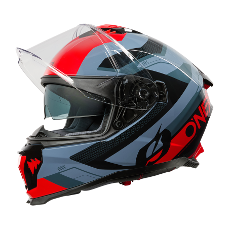 0702-156 Casco CHALLENGER EXO nero/grigio/rosso XXL (63/64 cm)